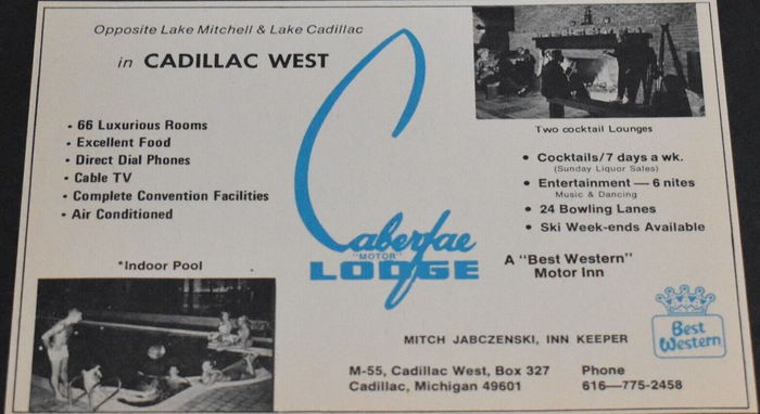 Caberfae Motor Lodge - 1976 Print Ad (newer photo)